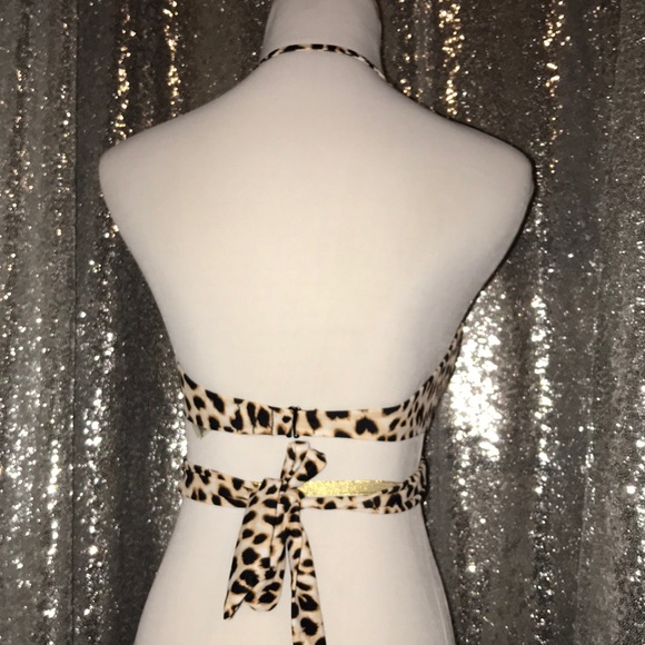 Wrap Leopard Print Bikini Top - Picture 2 of 4